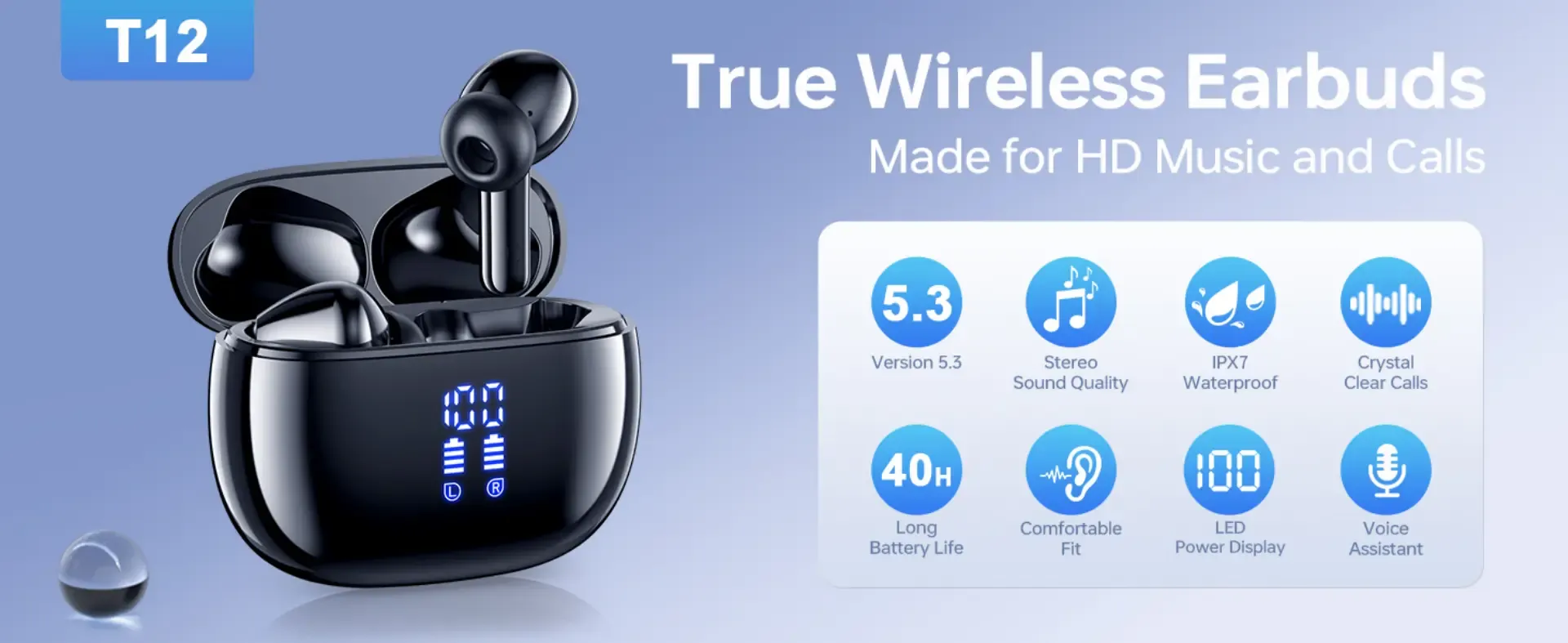 Best Wireless Earbuds: 40H Battery, Deep Bass