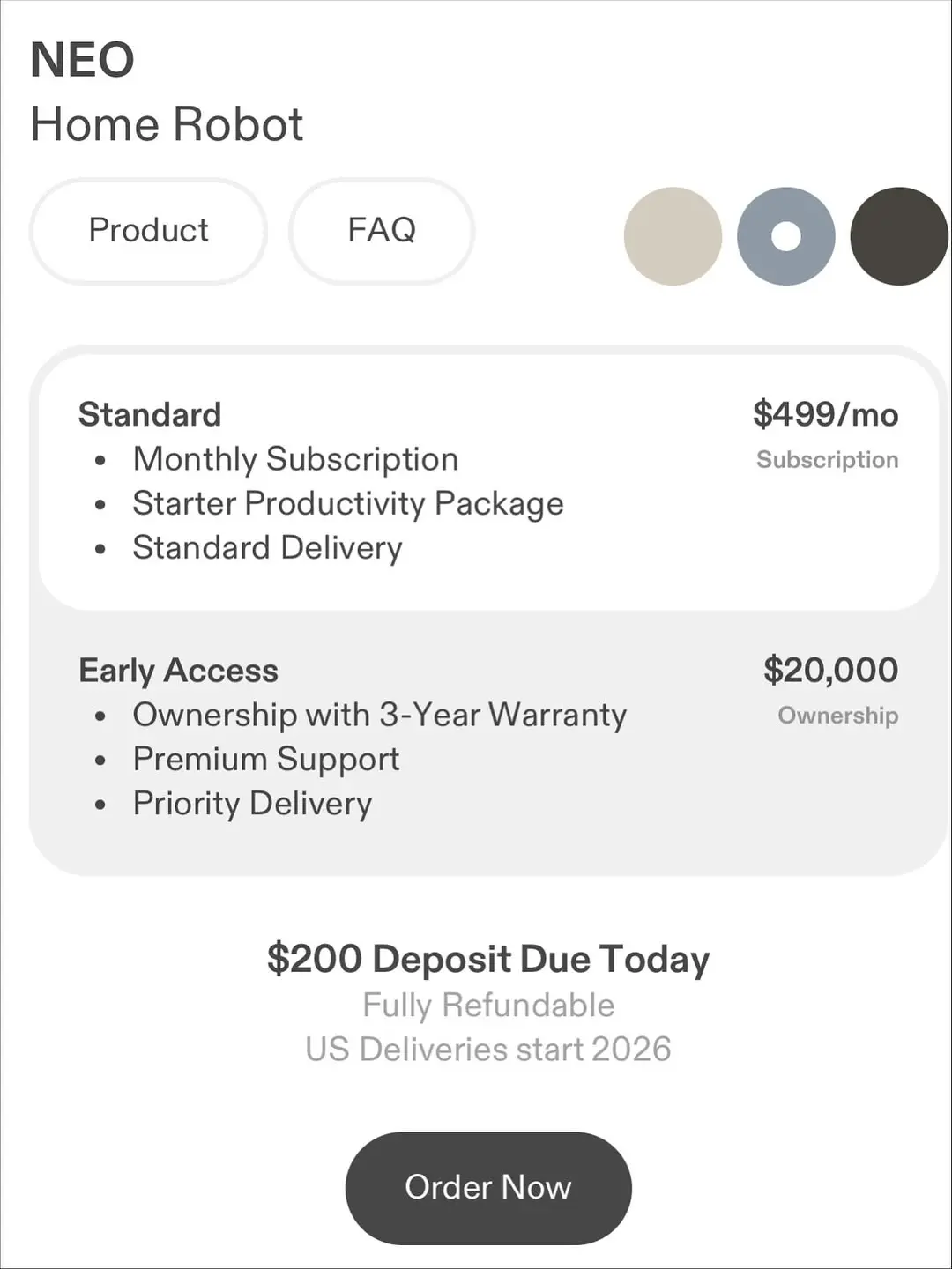 Neo Home Robot: $20K AI Humanoid for Your Home