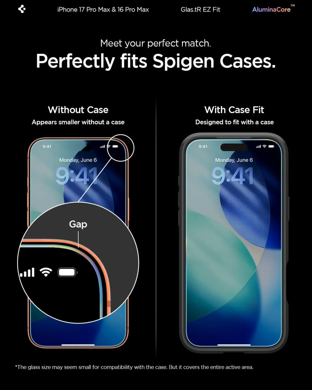 Spigen AluminaCore Screen Protector iPhone 17 Pro