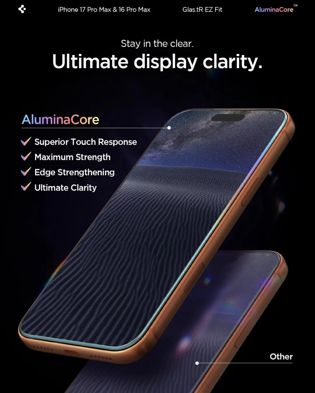 Spigen AluminaCore Screen Protector iPhone 17 Pro